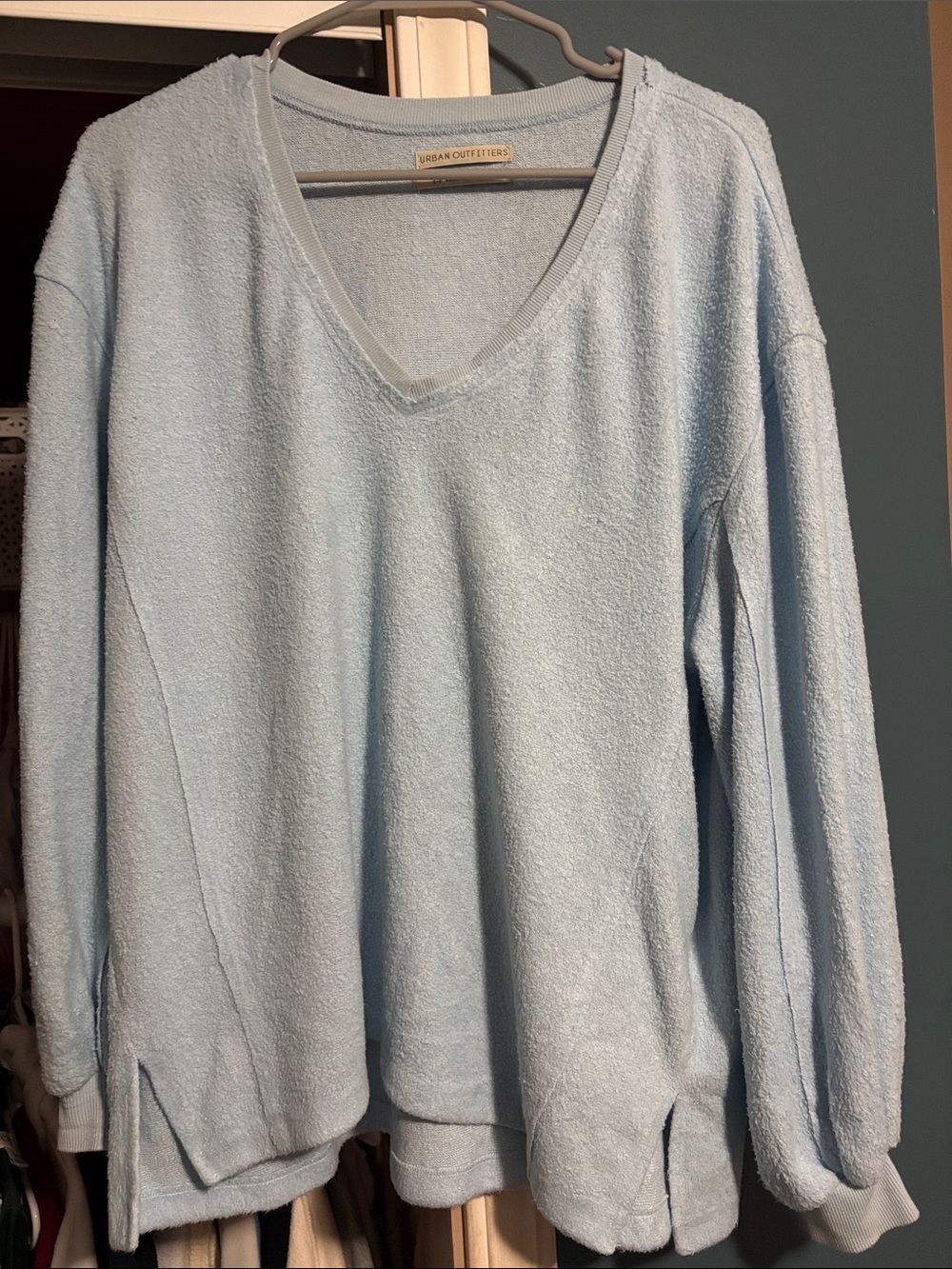 Urban Outfitters Light Blue V-Neck Pullover Sweater